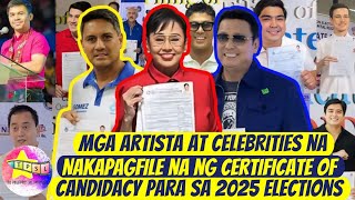 Celebrities na Nakapagfile na ng Certificate of Candidacy para sa 2025 Elections [upl. by Burwell]