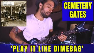 PLAY IT LIKE DIMEBAG 17 PANTERA CEMETERY GATES SOLO Playthrough by Attila Voros [upl. by Annanhoj344]