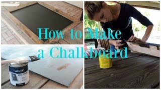 HOW TO MAKE A CHALKBOARD THATS MAGNETIC  DIY HOME PROJECT [upl. by Allez]