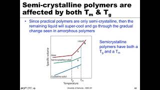 MSE 201 S21 Lecture 30  Module 1  Polymer Thermal Transitions [upl. by Vitale]