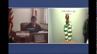 Broward County Bond Court  Smartass Inmate flipping off the judge [upl. by Greenwell]