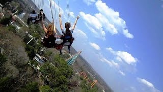 SkyScreamer onride HD POV Six Flags Over Georgia [upl. by Ecirtael]