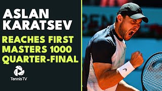 Aslan Karatsev Beats Medvedev To Reach First Masters 1000 QuarterFinal  Madrid 2023 Highlights [upl. by Stormi]