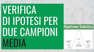 75 Verifica di Ipotesi per Due Campioni Media [upl. by Eus]