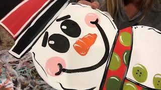 Painting an Easy Snowman face using a Stencil [upl. by Wiersma196]