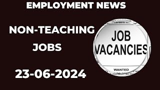 NONTEACHING JOBS 23062024 governmentjob employment 10thpassgovtjob jobs recruitment [upl. by Ehrlich]