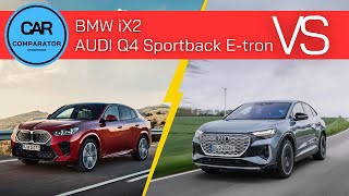 BMW iX2 vs Audi Q4 Sportback Etron  2024  Detailed Comparison Review [upl. by Abad]