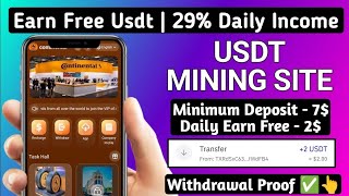 New Usdt Mining Site  Usdt Earning Site  Usdt Earning plateform 2024  Free Usdt  Usdt Investment [upl. by Naryt721]