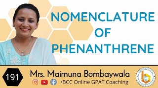 Polynuclear hydrocarbons 4  nomenclature of phenanthrene [upl. by Tortosa]