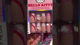 Primark Hello Kitty Press on Nails With Adhesive shorts nails youtubeshorts shopping shortvideo [upl. by Unhsiv611]