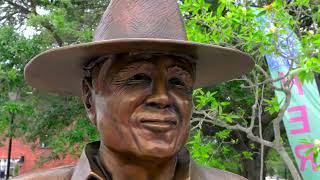 Unveiling the James Lee Burke Statue New Iberia LA [upl. by Hanahs]