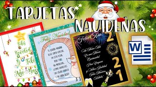 COMO HACER TARJETAS NAVIDEÑAS EN WORD❄️  3  TARJETAS NAVIDEÑAS DIGITALES🎄 FACILES Y SENCILLAS✅ [upl. by Nerwal]