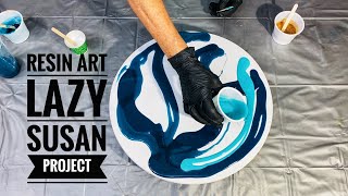 Resin Art Lazy Susan Project [upl. by Atsirtal]