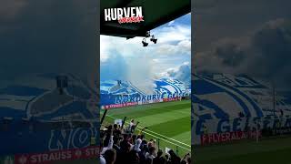 Choreo amp Pyro SchalkeFans in Aalen  DFBPokal 202524 shorts [upl. by Iosep641]