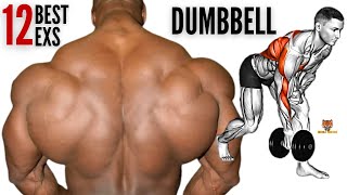 12 BEST BACK EXERCISES WITH DUMBBELLS ONLY TO GET BIGGER BACK FAST [upl. by Sasnak]