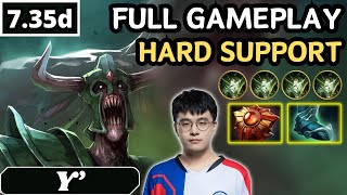 735d  Y UNDYING Hard Support Gameplay  Dota 2 Full Match Gameplay [upl. by Eniamor]