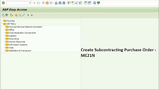 How to create Subcontracting Purchase order in SAP MM  SC video 4 [upl. by Adnarahs]