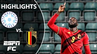 Romelu Lukaku and Belgium overcome slow start to beat Estonia  WCQ Highlights  ESPN FC [upl. by Miche695]