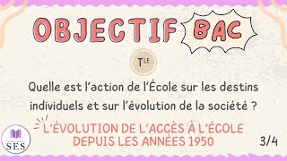 BAC Cours École  Les évolutions de laccès à lÉcole [upl. by Asena727]