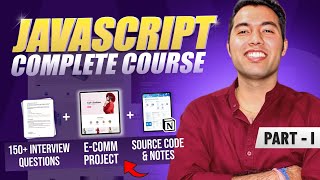 JavaScript Full Course Tutorial for Beginners in Hindi🔥Free Notes with 10 Projects  P1 [upl. by Forkey291]