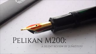 Pelikan M200  A Silent Review w Noodlers Apache Sunset [upl. by Einhapets451]