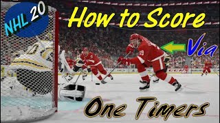 How to score one timers in NHL 20 [upl. by Hadrian]