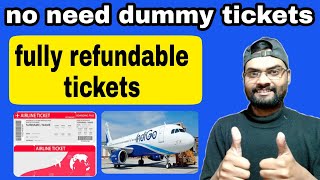 dummy tickets  fully refundable air tickets kaise book kare  how to book fully refundable tickets [upl. by Cahilly]