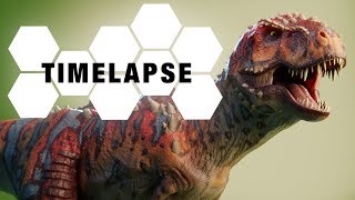 Tyrannosaurus Rex  sculpting texturing rigging Blender amp Substance Painter Timelapse [upl. by Cony374]