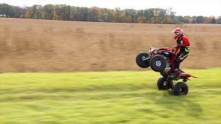 How To Wheelie A Sport Quad [upl. by Broeder]