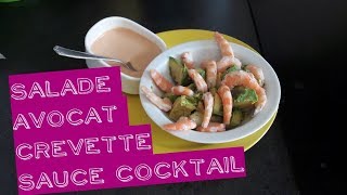 Recette  Salade avocat crevette sauce cocktail [upl. by Ettennil]