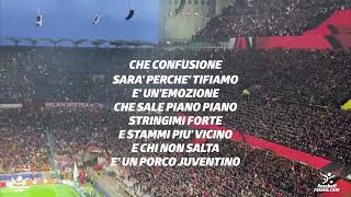 AC MilanFans singen quotSarà perché ti amoquot im ausverkauften San Siro beim Derby gegen Inter Mailand [upl. by Buchanan]