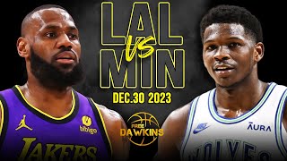 Los Angeles Lakers vs Minnesota Timberwolves Full Game Highlights  December 30 2023  FreeDawkins [upl. by Brinkema]