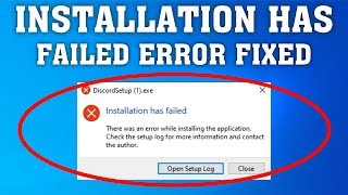 How To Fix DiscordSetupexe Installation Has Failed Error Windows 1087 [upl. by Ayk]