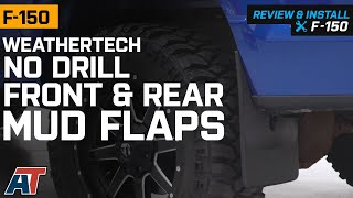 20152020 F150 Weathertech No Drill Front amp Rear Mud Flaps Review amp Install [upl. by Ayhay]