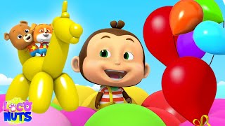 Balloon Song Colorful Balloon  More Kindergarten Rhymes for Babies [upl. by Odlaniger]