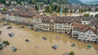 Switzerland Floods Zermatt Underwater Torrential Rains in Valais [upl. by Greenburg]