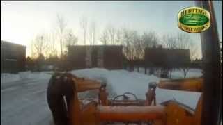 JCB 212s plowing with 10 HLA straight blade KitchenerWaterloo [upl. by Zena]