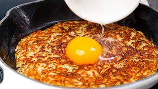 Just pour the egg over the potatoes and the result will be amazing Simple 3 ingredients recipe [upl. by Anirual346]