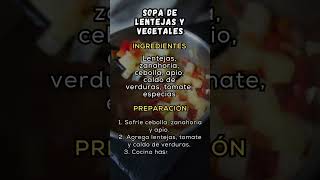 sopa de lentejas y vegetales receta reconfortante [upl. by Enorahs188]