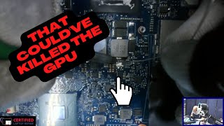 Asus tuf gaming fx505g motherboard repair shorted GPU mosfet [upl. by Ulrick]