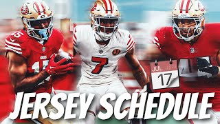 The 49ers have revealed their jersey schedule for 2024 seasons 📆 [upl. by Khalid]