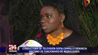 Conductora de televisión denuncia racismo de funcionario de Migraciones [upl. by Richman180]