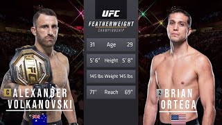 Alexander Volkanovski vs Brian Ortega Full Fight [upl. by Siradal740]