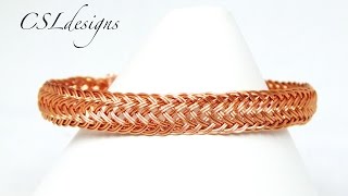 Double braided wirework bracelet [upl. by Iffar]