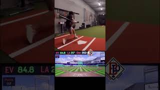 Posted My New HitTrax PR Today With the Marucci Cat 9 Composite Bat  The Bullpen Training [upl. by Kyriako]