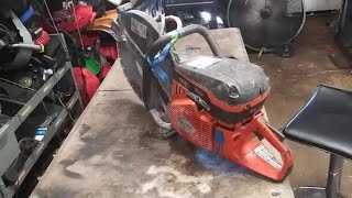 Husqvarna k970 concrete saw cut off saw clutch repair replace k750 cluch repair k770 clutch repair [upl. by Elcin]