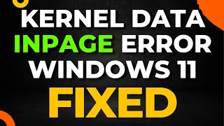 Kernel Data Inpage Error Windows 11 [upl. by Niccolo597]