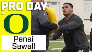 Penei Sewell FULL Pro Day Highlights [upl. by Honniball]