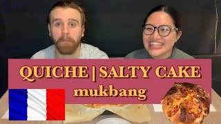 QUICHE SALTY FRENCH CAKE  Red amp Yellow  Dinner mukbang [upl. by Catie]