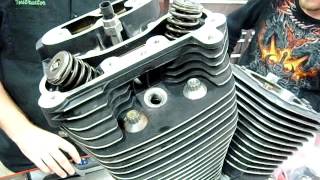 Part 04 How to install cylinder head on a Harley vtwin SampS Revtech EVO [upl. by Einomrah292]